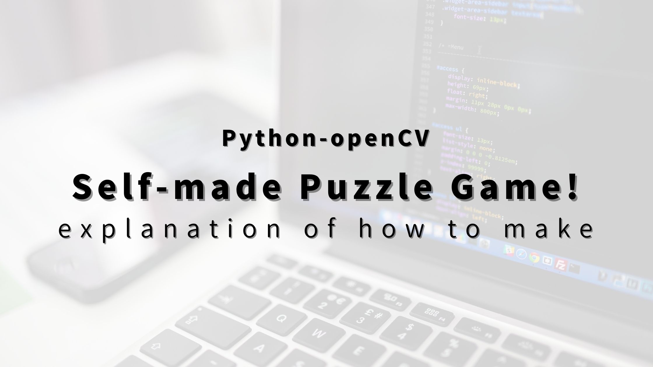 “Python-OpnCV” How to Make 3×3 Puzzle Game. Just Prepare a Picture ...