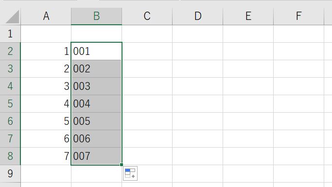 エクセルで001,002のように頭にゼロを付ける方法（TEXT関数を使用した場合）