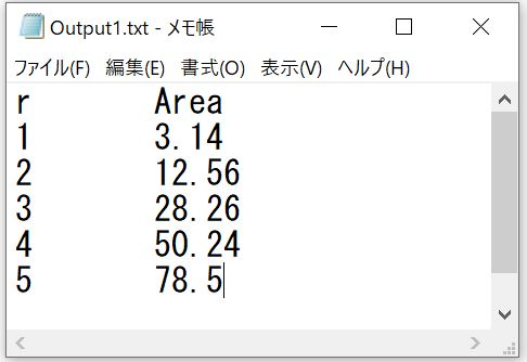 最終的なアウトプットデータの確認