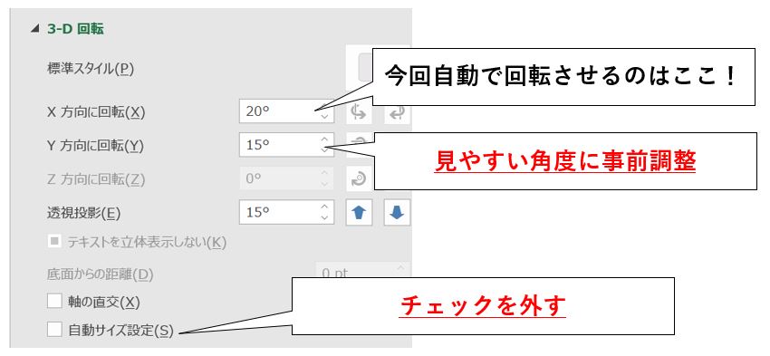 3D等高線グラフに行っておく下準備のやり方解説