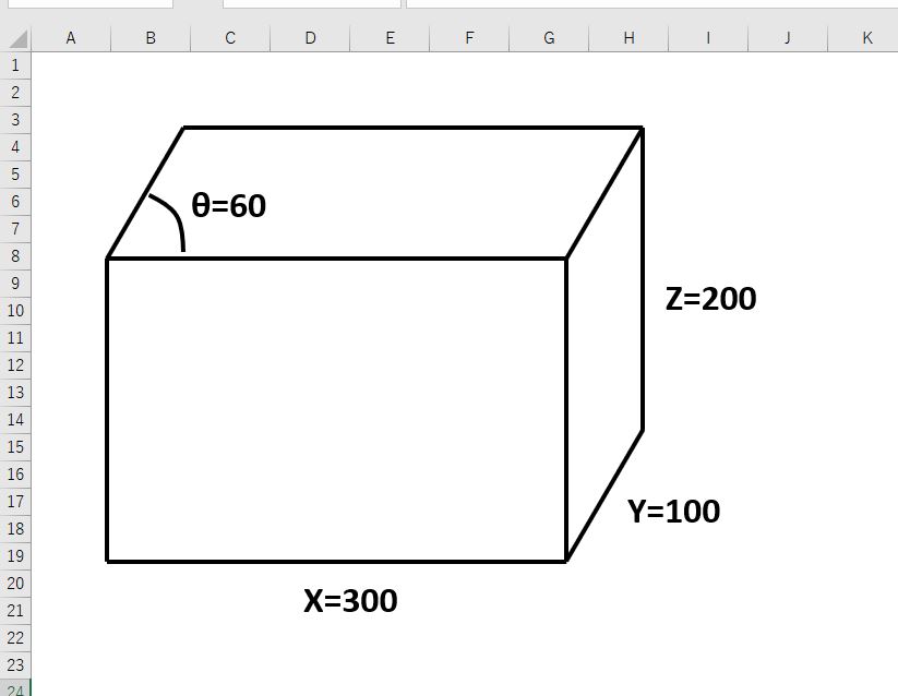 VBAで立方体を一発作成した結果