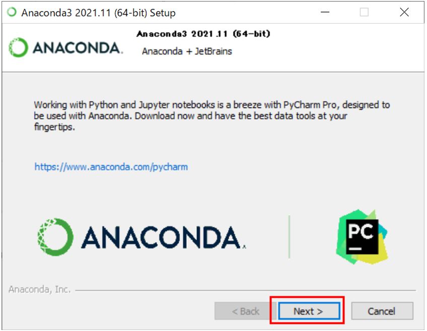 Anacondaのインストール方法９