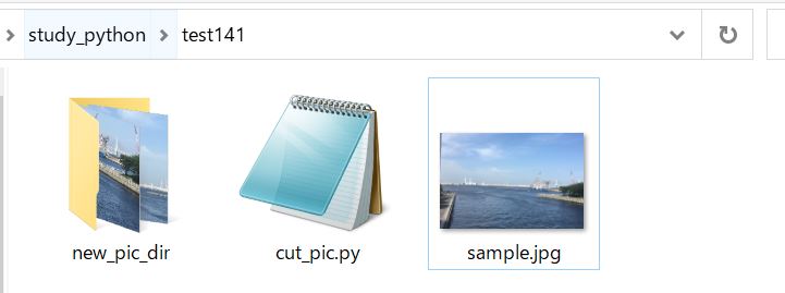 サンプルコード実行後のフォルダの中身